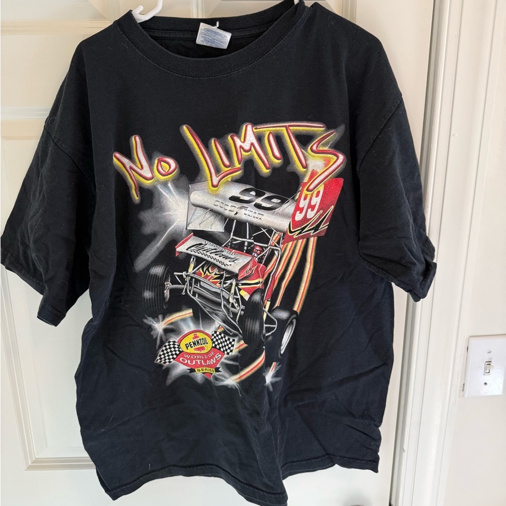 Vintage World of Outlaws Sprint car racing skidmark shirt